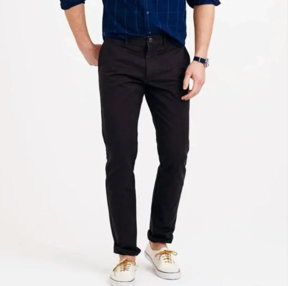 J. Crew 484 Stretch Slim Fit Pant Black Mens Size 31 x 30